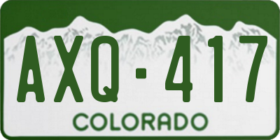 CO license plate AXQ417