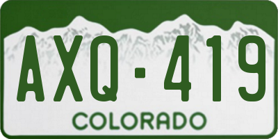 CO license plate AXQ419
