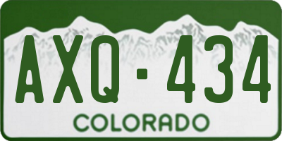 CO license plate AXQ434