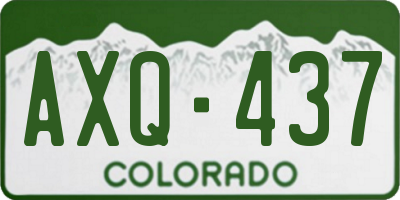 CO license plate AXQ437