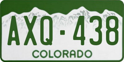 CO license plate AXQ438