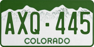 CO license plate AXQ445