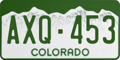 CO license plate AXQ453