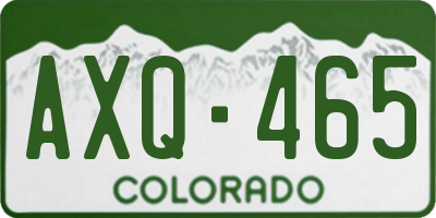 CO license plate AXQ465