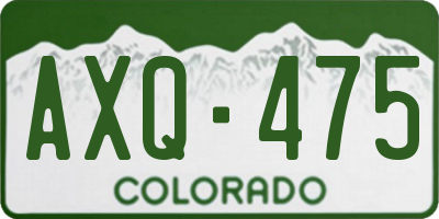 CO license plate AXQ475