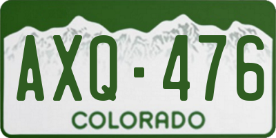 CO license plate AXQ476
