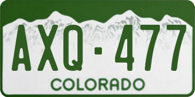 CO license plate AXQ477