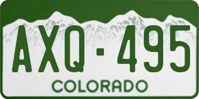 CO license plate AXQ495
