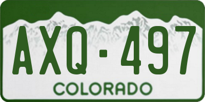 CO license plate AXQ497