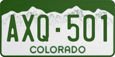 CO license plate AXQ501