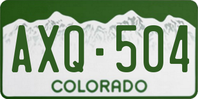 CO license plate AXQ504