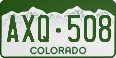 CO license plate AXQ508