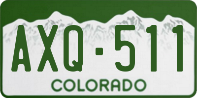 CO license plate AXQ511