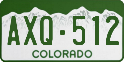 CO license plate AXQ512