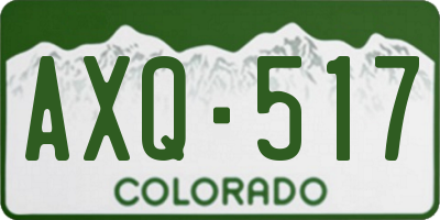 CO license plate AXQ517