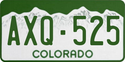 CO license plate AXQ525