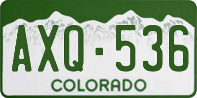 CO license plate AXQ536