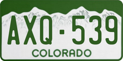 CO license plate AXQ539