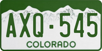 CO license plate AXQ545