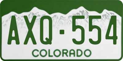 CO license plate AXQ554