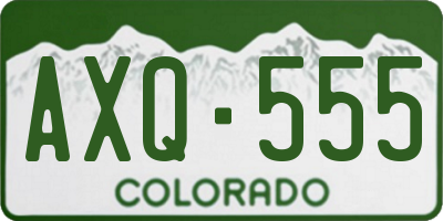 CO license plate AXQ555