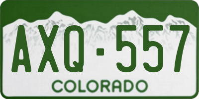 CO license plate AXQ557