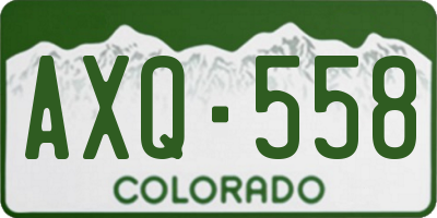 CO license plate AXQ558