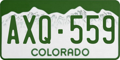 CO license plate AXQ559