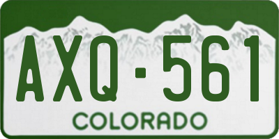 CO license plate AXQ561