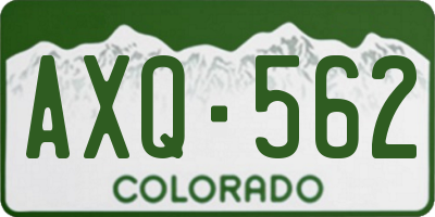 CO license plate AXQ562