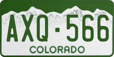 CO license plate AXQ566