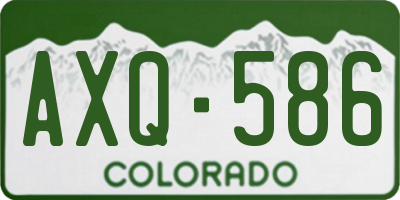 CO license plate AXQ586