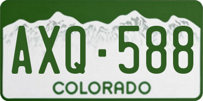 CO license plate AXQ588