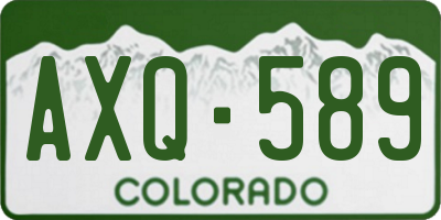 CO license plate AXQ589