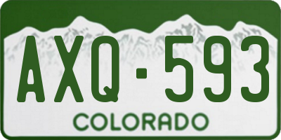 CO license plate AXQ593