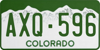 CO license plate AXQ596
