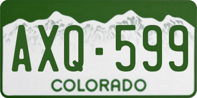 CO license plate AXQ599