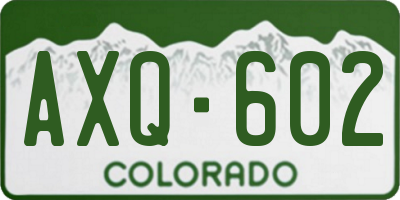 CO license plate AXQ602