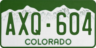 CO license plate AXQ604