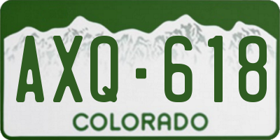 CO license plate AXQ618