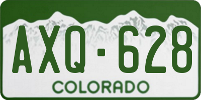 CO license plate AXQ628