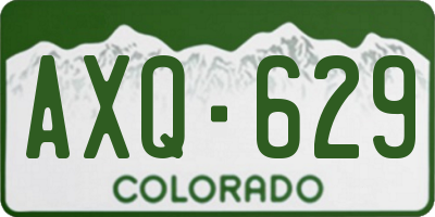 CO license plate AXQ629