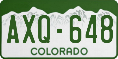 CO license plate AXQ648
