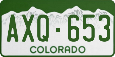 CO license plate AXQ653