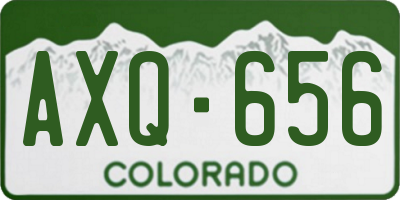 CO license plate AXQ656