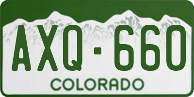CO license plate AXQ660