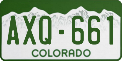 CO license plate AXQ661