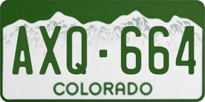 CO license plate AXQ664