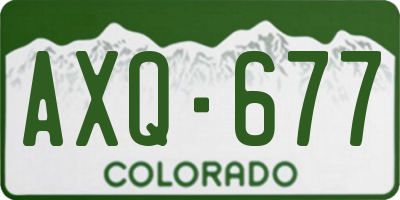 CO license plate AXQ677