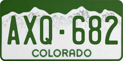 CO license plate AXQ682